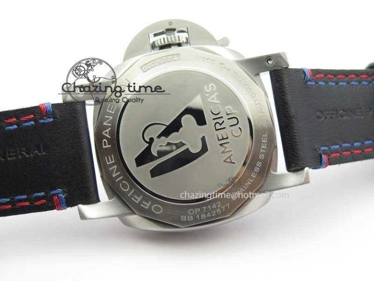 PAM727 T Lite V6F 1:1 Best Edition On Thick Black Leather Strap A23J