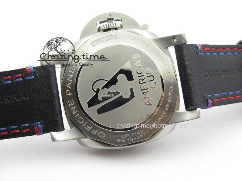 PAM727 T Lite V6F 1:1 Best Edition On Thick Black Leather Strap A23J