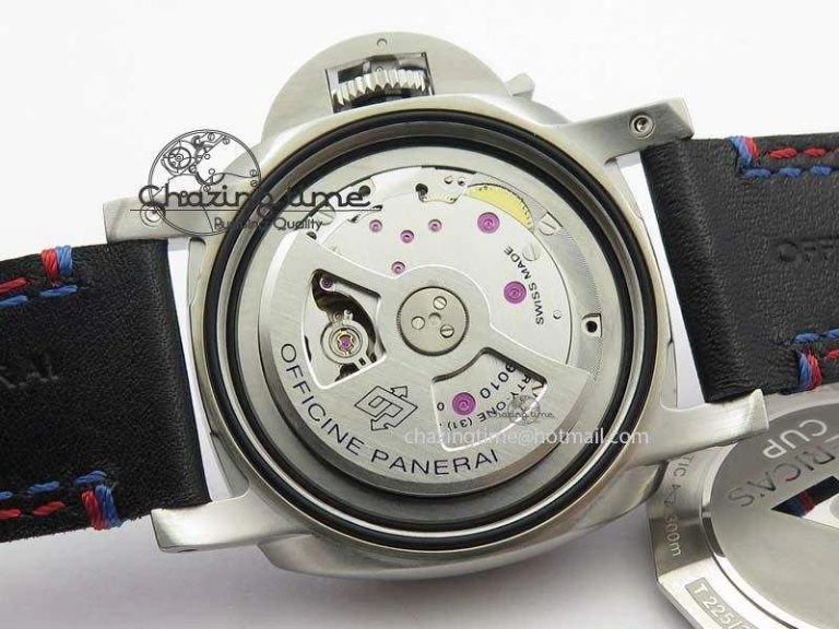 PAM727 T Lite V6F 1:1 Best Edition On Thick Black Leather Strap A23J
