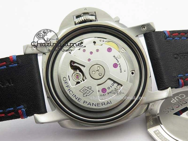 PAM727 T Lite V6F 1:1 Best Edition On Thick Black Leather Strap A23J