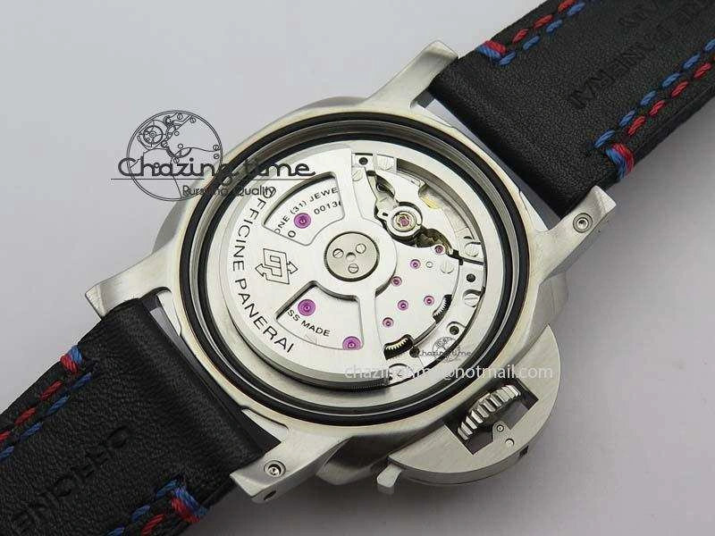 PAM727 T Lite V6F 1:1 Best Edition On Thick Black Leather Strap A23J