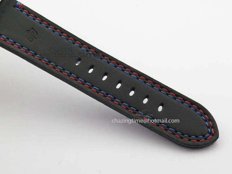 PAM727 T Lite V6F 1:1 Best Edition On Thick Black Leather Strap A23J