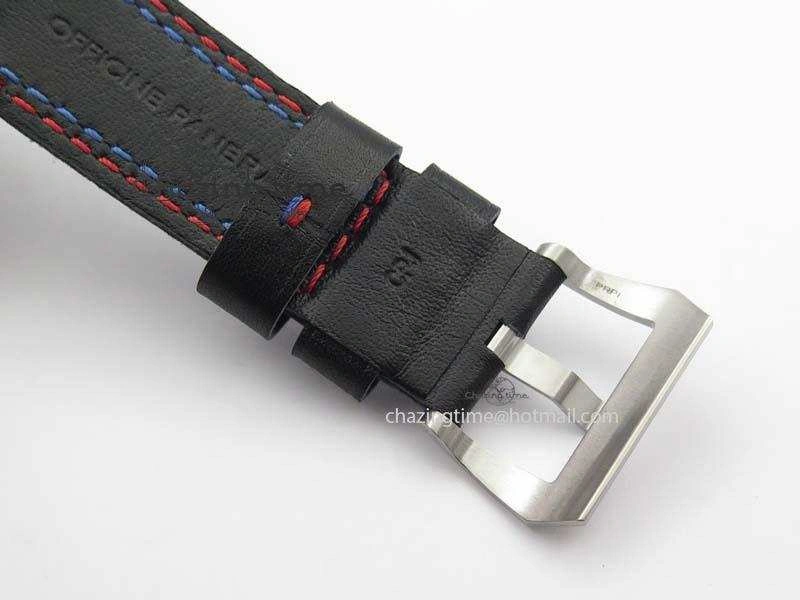 PAM727 T Lite V6F 1:1 Best Edition On Thick Black Leather Strap A23J