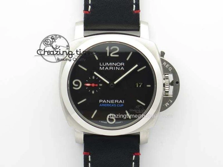 PAM732 S SF 1:1 Best Edition On Thick Black Leather Strap P9010