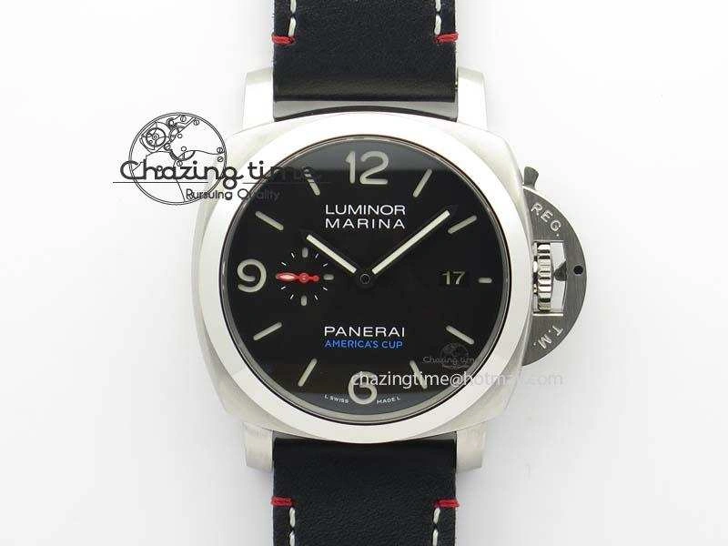 PAM732 S SF 1:1 Best Edition On Thick Black Leather Strap P9010