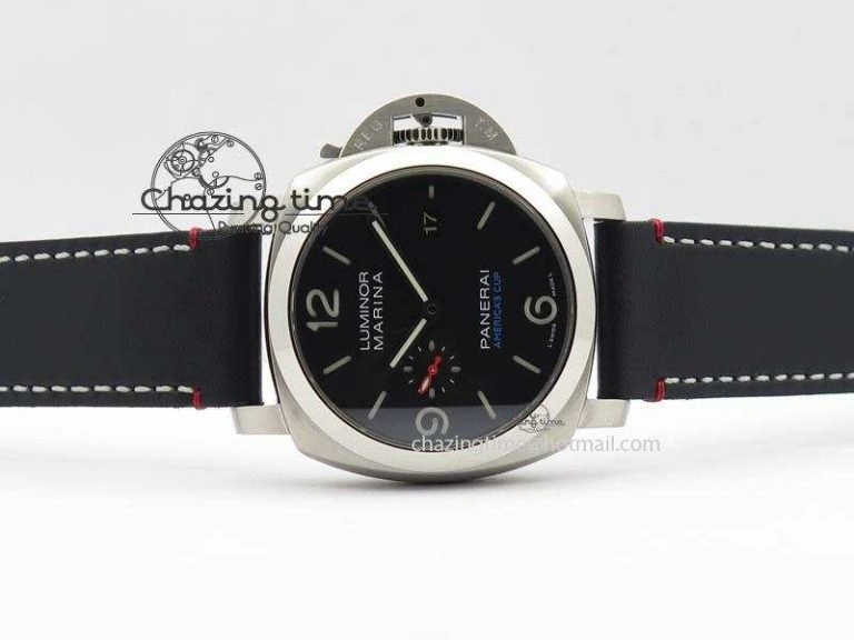 PAM732 S SF 1:1 Best Edition On Thick Black Leather Strap P9010