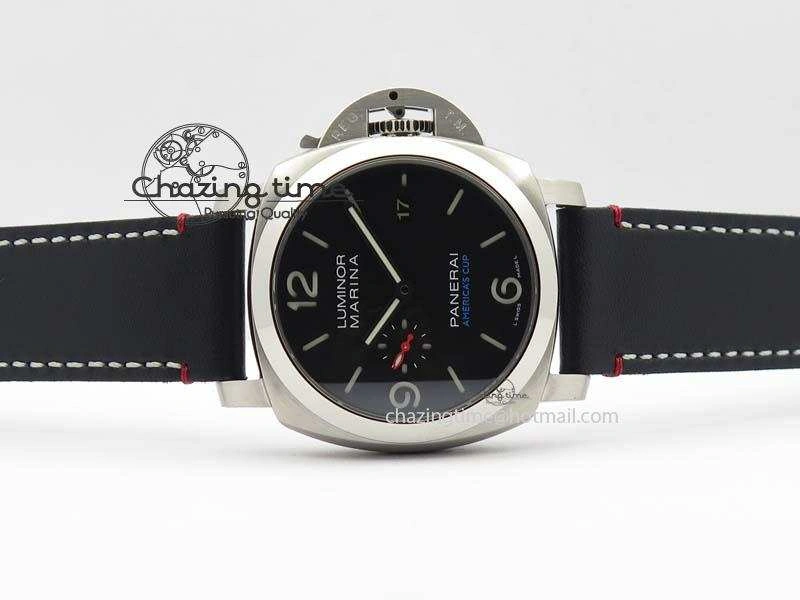 PAM732 S SF 1:1 Best Edition On Thick Black Leather Strap P9010