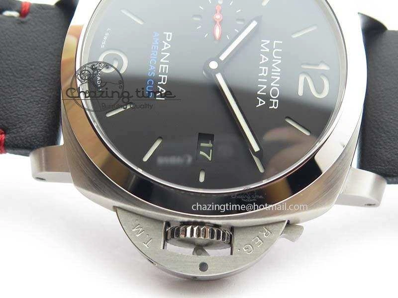PAM732 S SF 1:1 Best Edition On Thick Black Leather Strap P9010