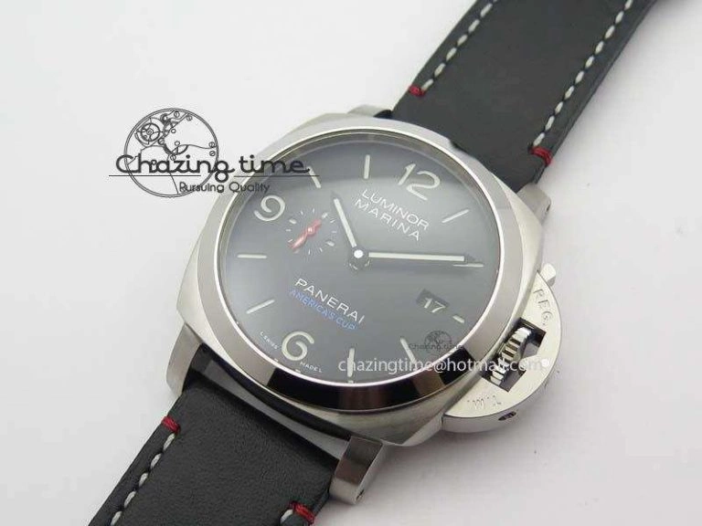 PAM732 S SF 1:1 Best Edition On Thick Black Leather Strap P9010
