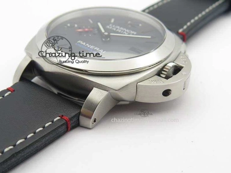 PAM732 S SF 1:1 Best Edition On Thick Black Leather Strap P9010