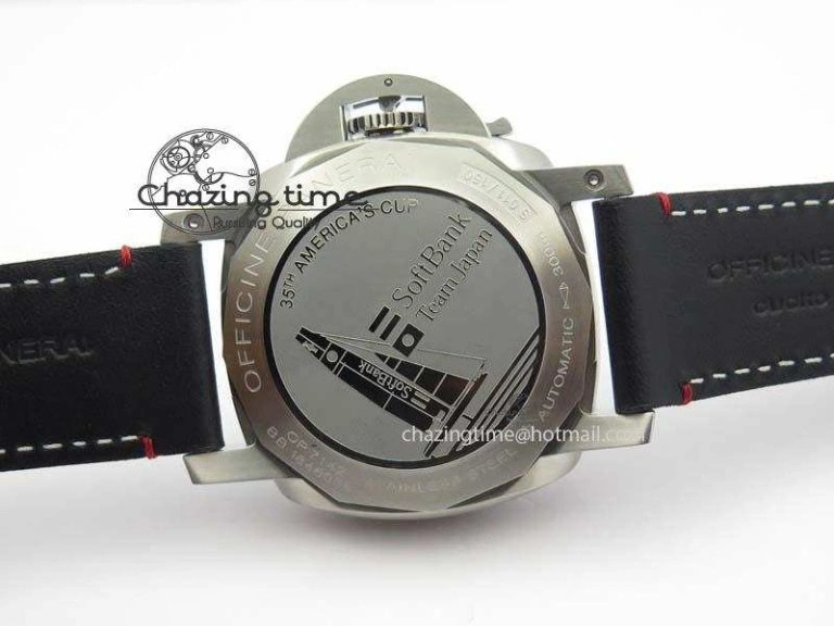 PAM732 S SF 1:1 Best Edition On Thick Black Leather Strap P9010