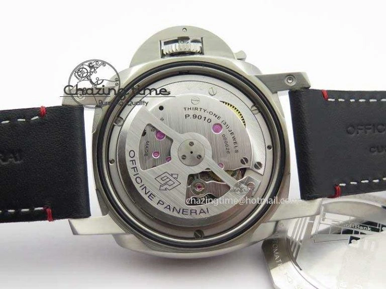 PAM732 S SF 1:1 Best Edition On Thick Black Leather Strap P9010