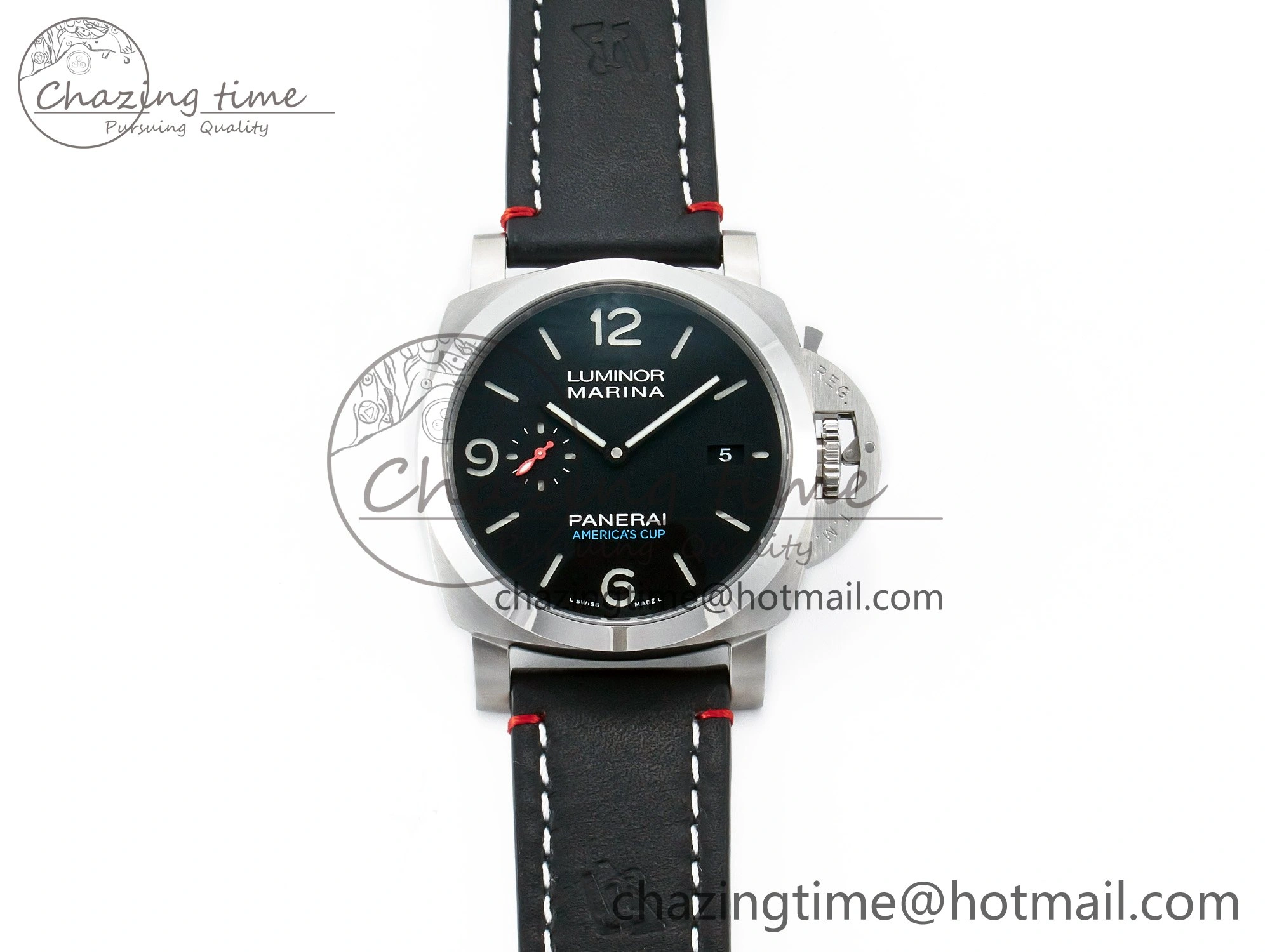 PAM732 W TTF 1:1 Best Edition on Black Leather Strap P9010