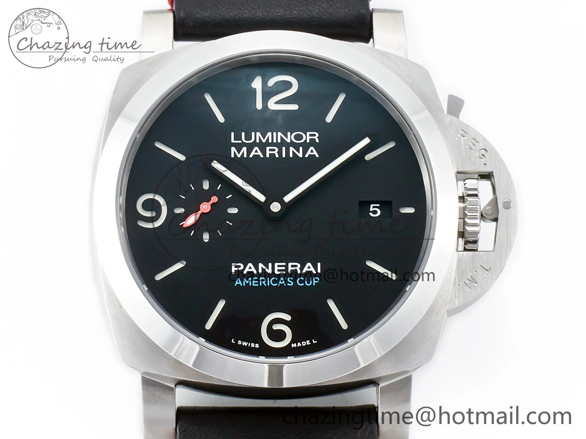 PAM732 W TTF 1:1 Best Edition on Black Leather Strap P9010