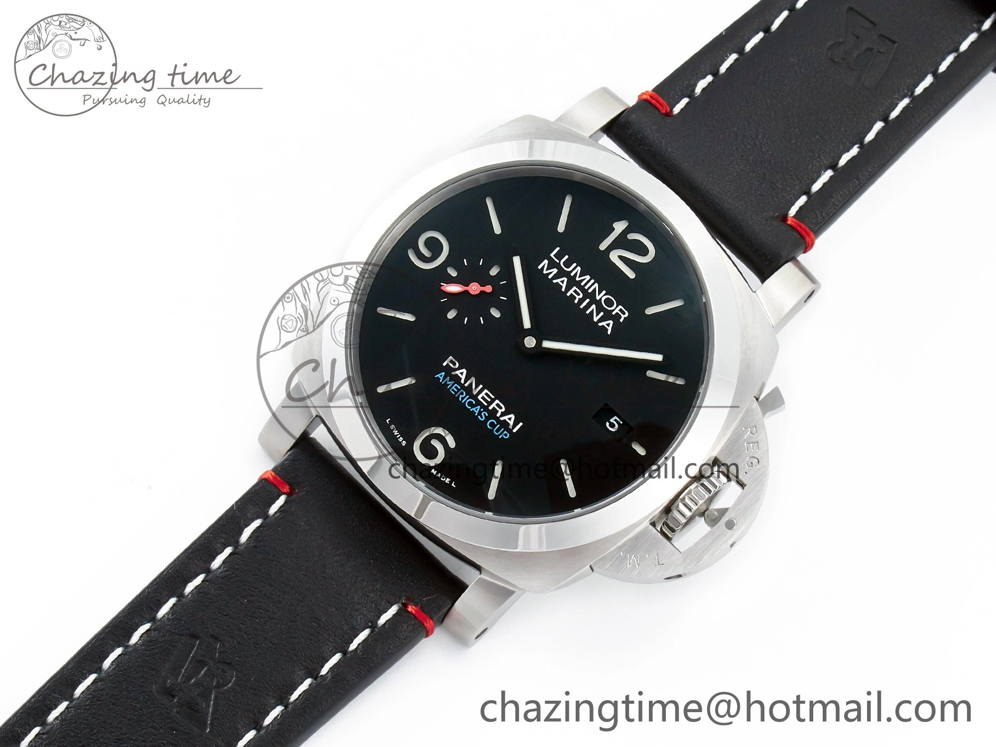 PAM732 W TTF 1:1 Best Edition on Black Leather Strap P9010