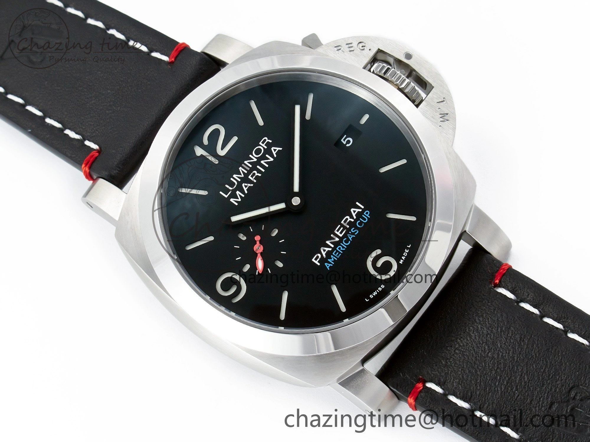PAM732 W TTF 1:1 Best Edition on Black Leather Strap P9010