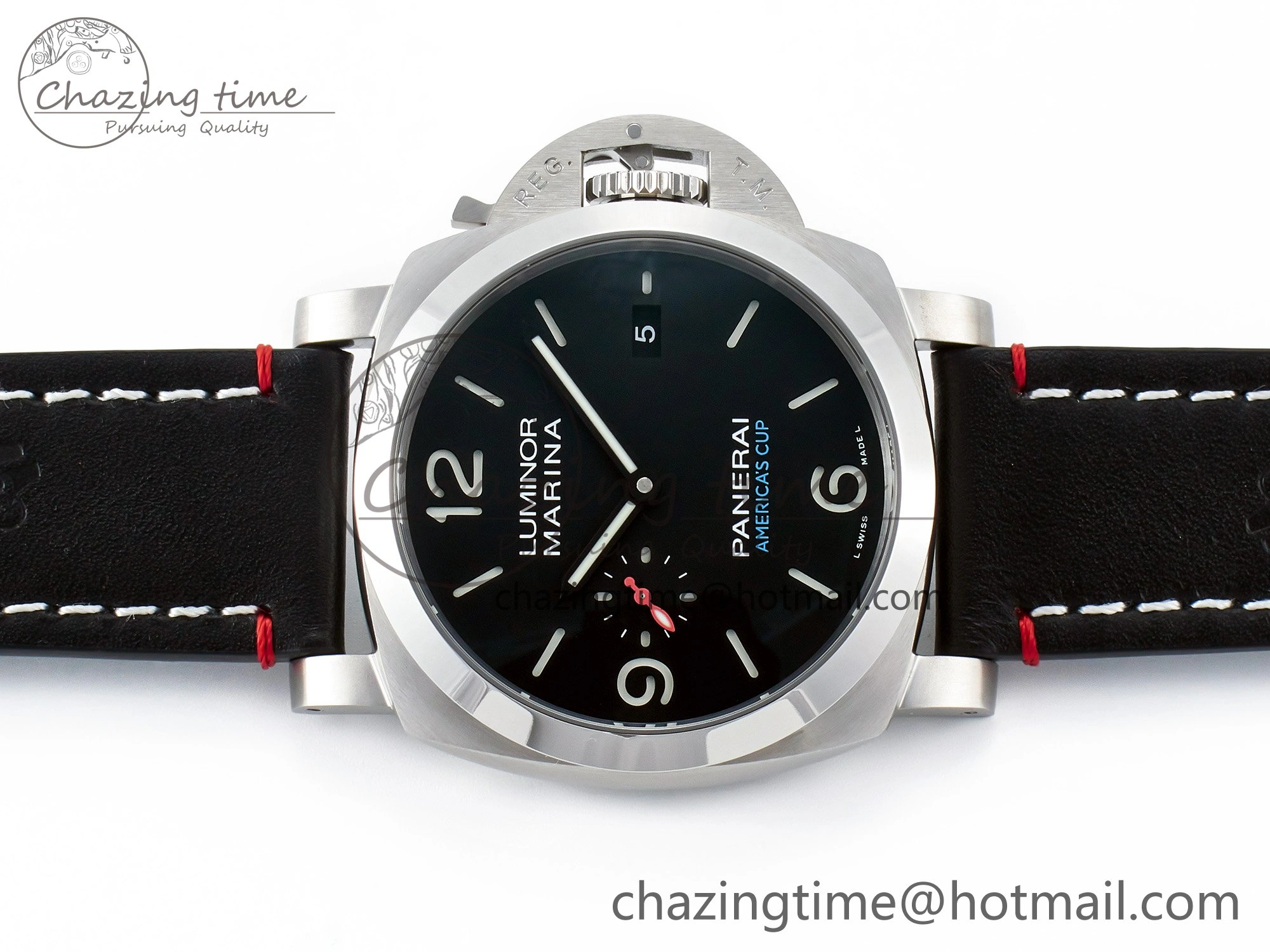 PAM732 W TTF 1:1 Best Edition on Black Leather Strap P9010