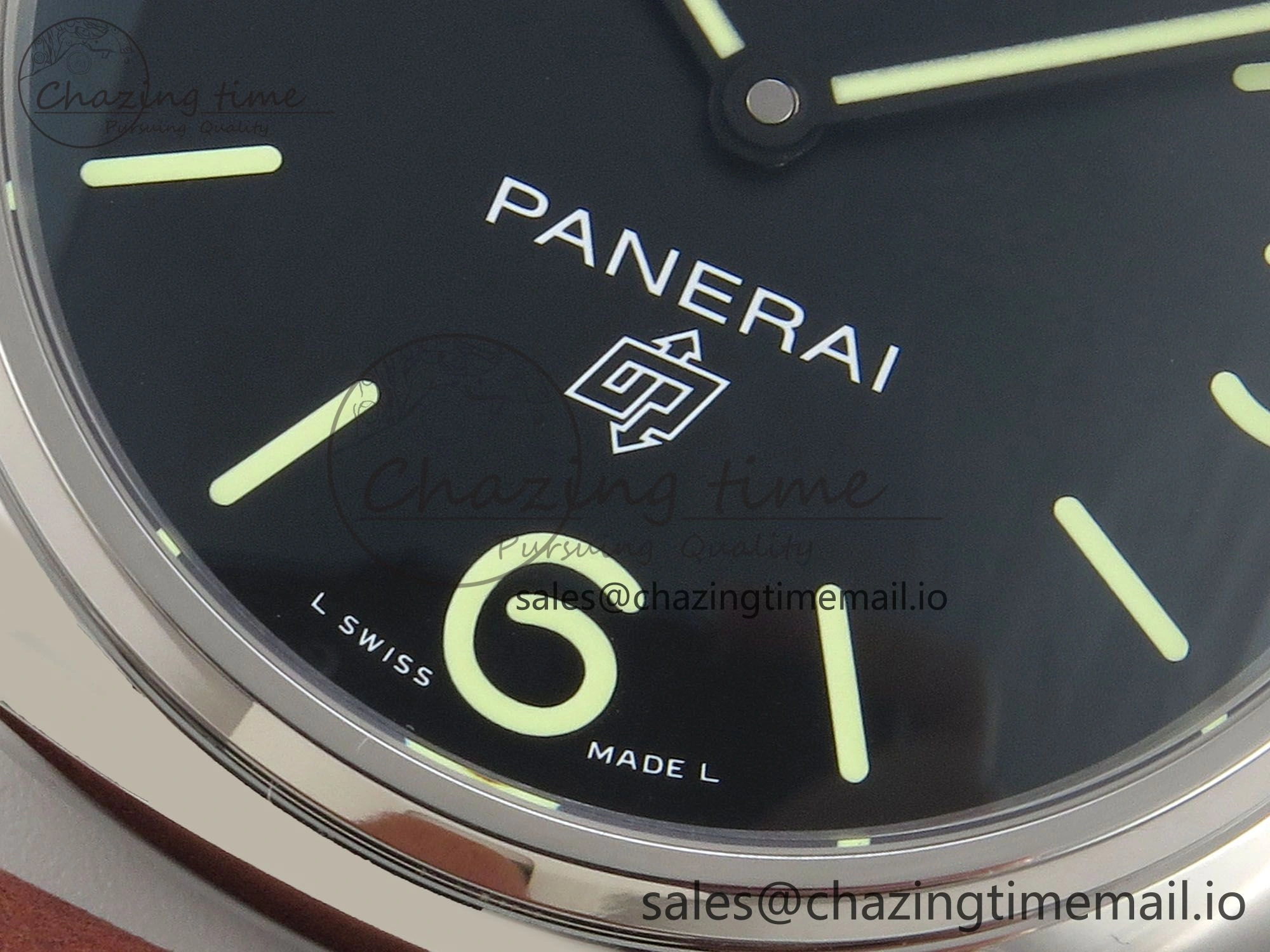 PAM753 HWF 1:1 Best Edition Black Dial On Brown ASSO Leather Strap A6497