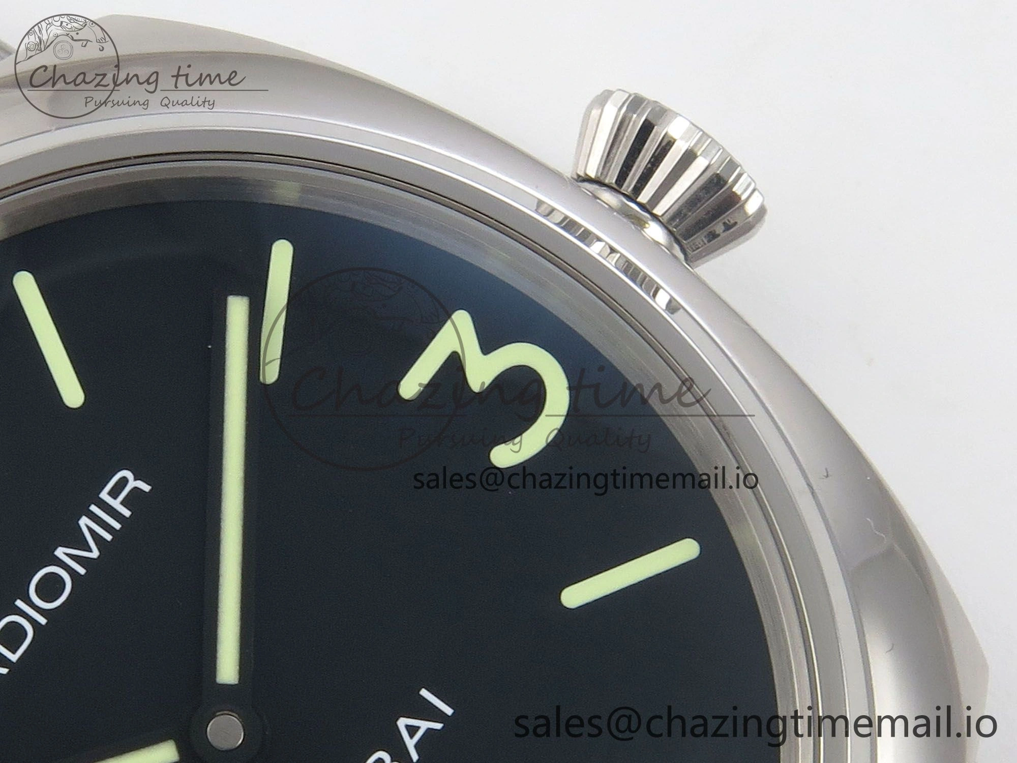 PAM753 HWF 1:1 Best Edition Black Dial On Brown ASSO Leather Strap A6497