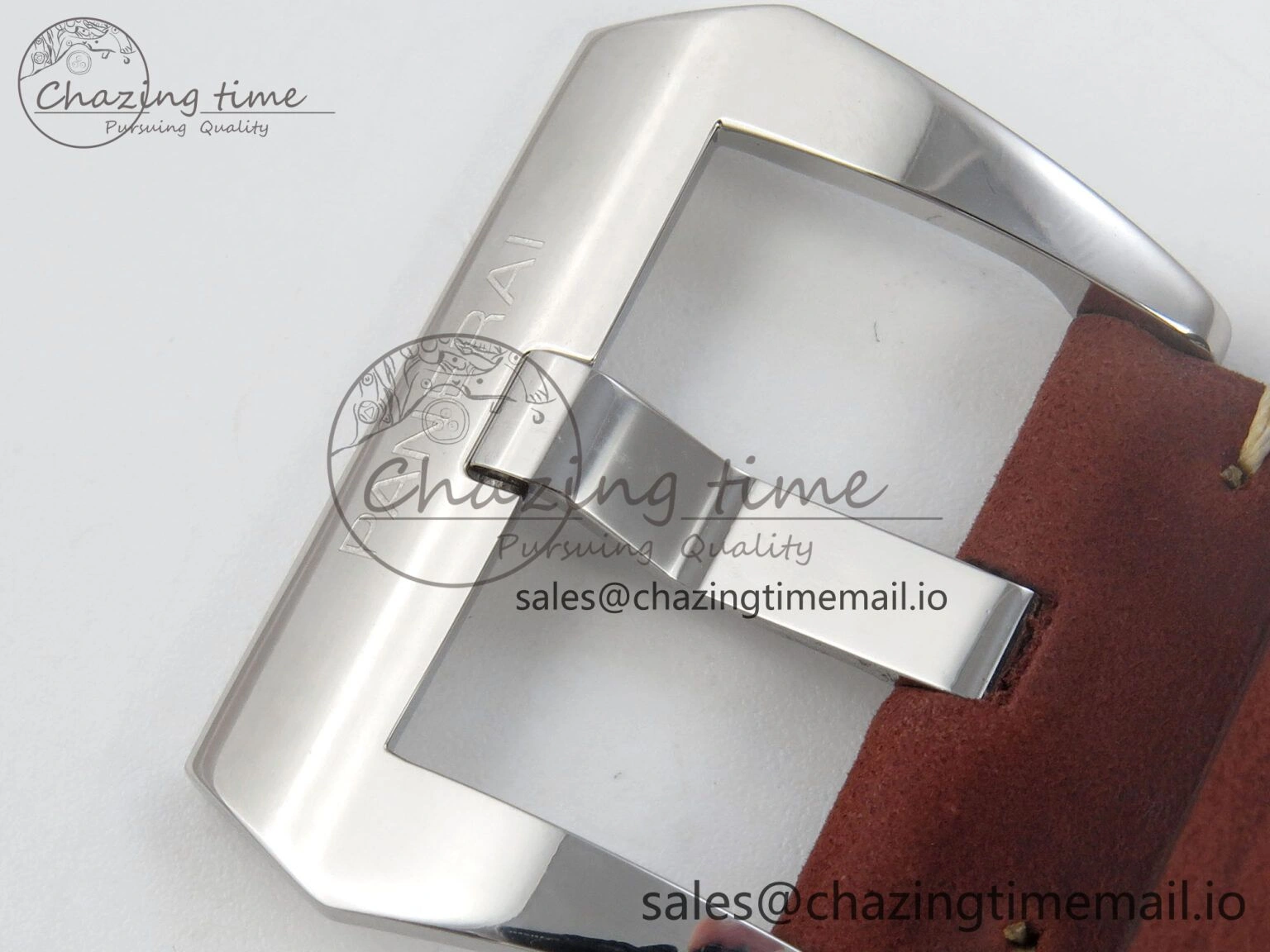 PAM753 HWF 1:1 Best Edition Black Dial On Brown ASSO Leather Strap A6497