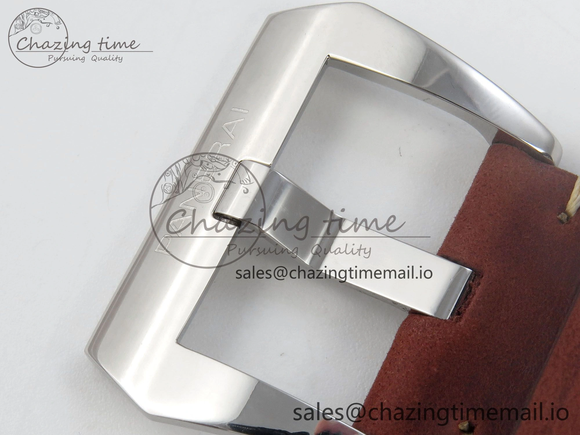 PAM753 HWF 1:1 Best Edition Black Dial On Brown ASSO Leather Strap A6497