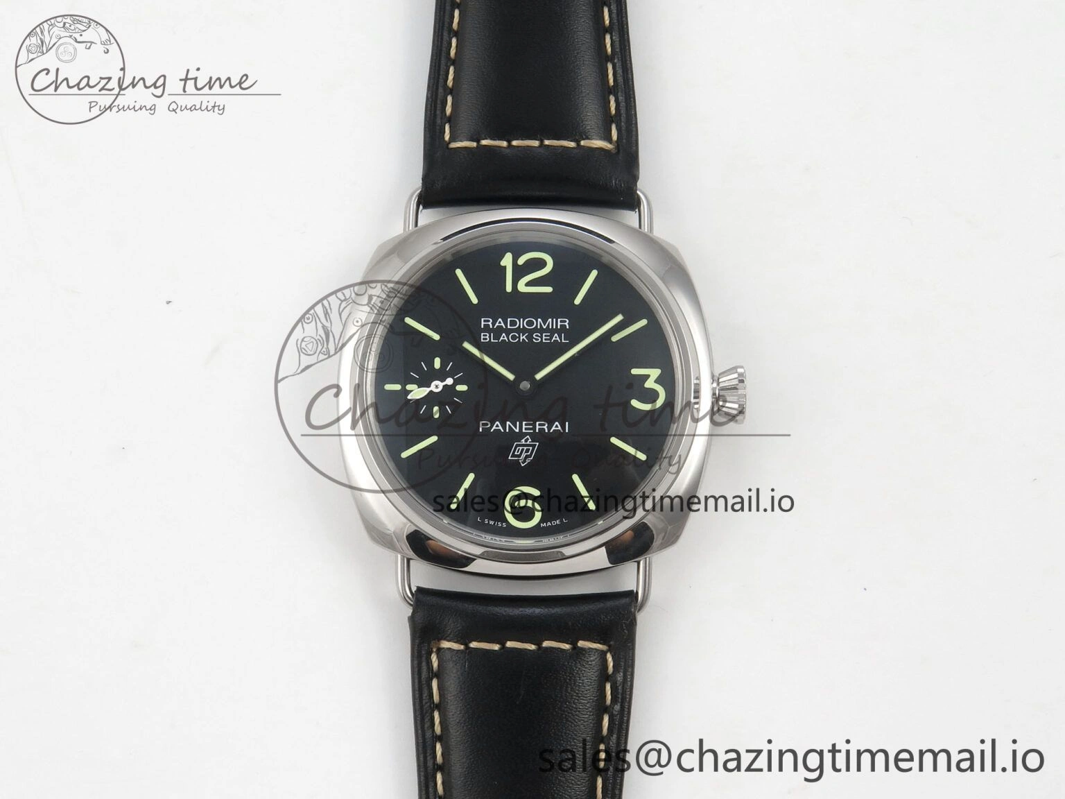 PAM754 HWF 1:1 Best Edition Black Dial On Black Leather Strap A6497