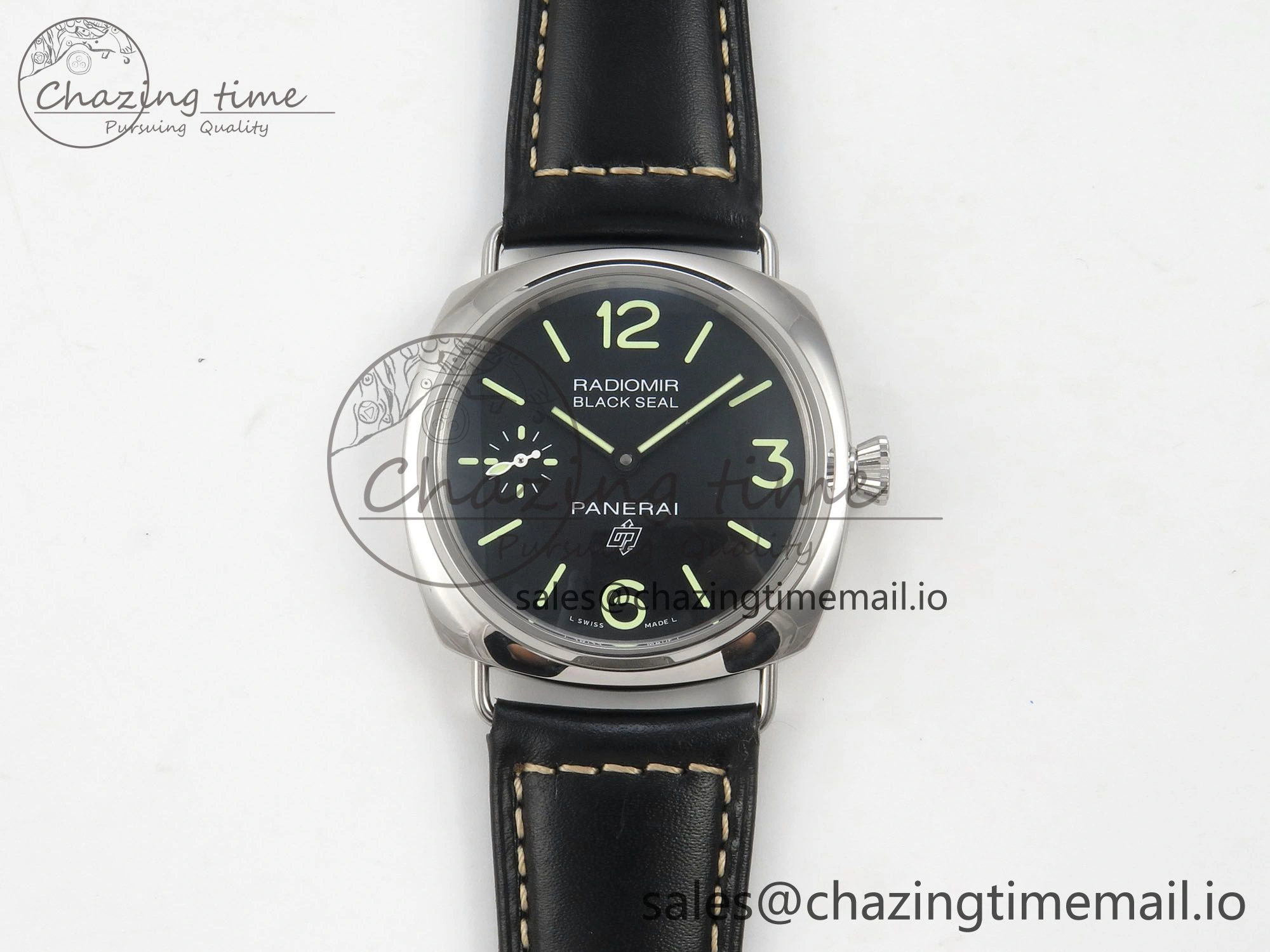 PAM754 HWF 1:1 Best Edition Black Dial On Black Leather Strap A6497