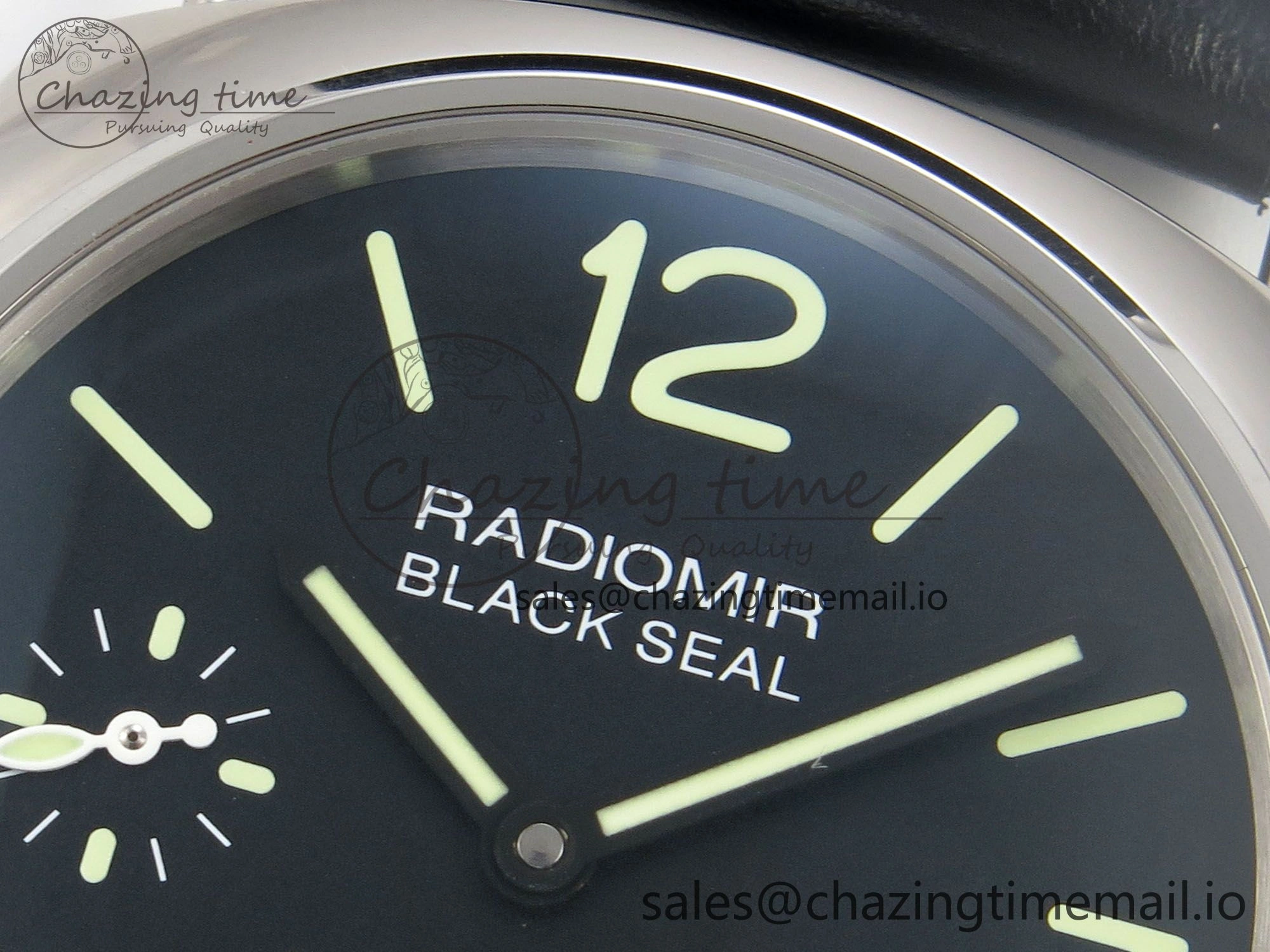 PAM754 HWF 1:1 Best Edition Black Dial On Black Leather Strap A6497