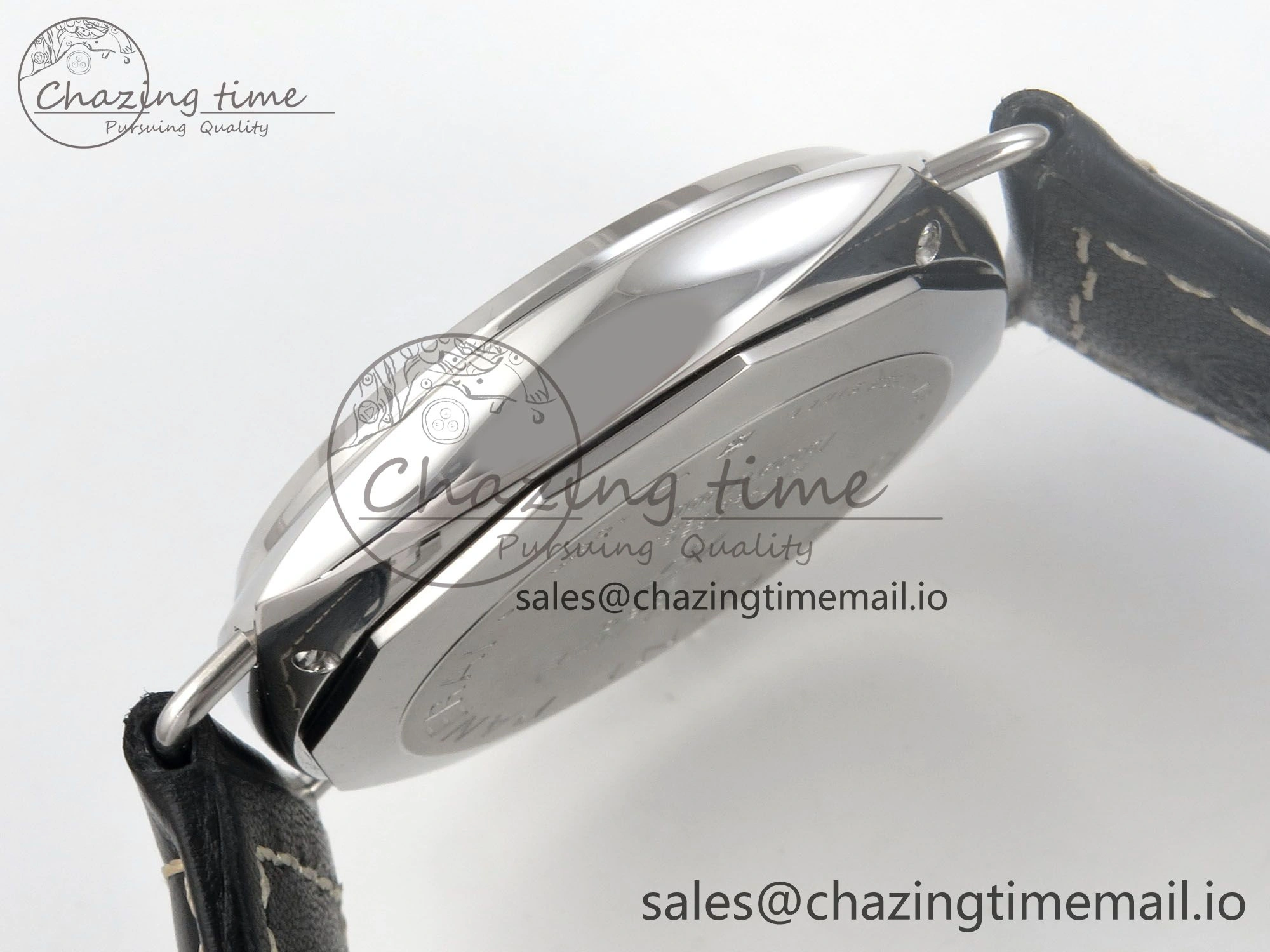 PAM754 HWF 1:1 Best Edition Black Dial On Black Leather Strap A6497