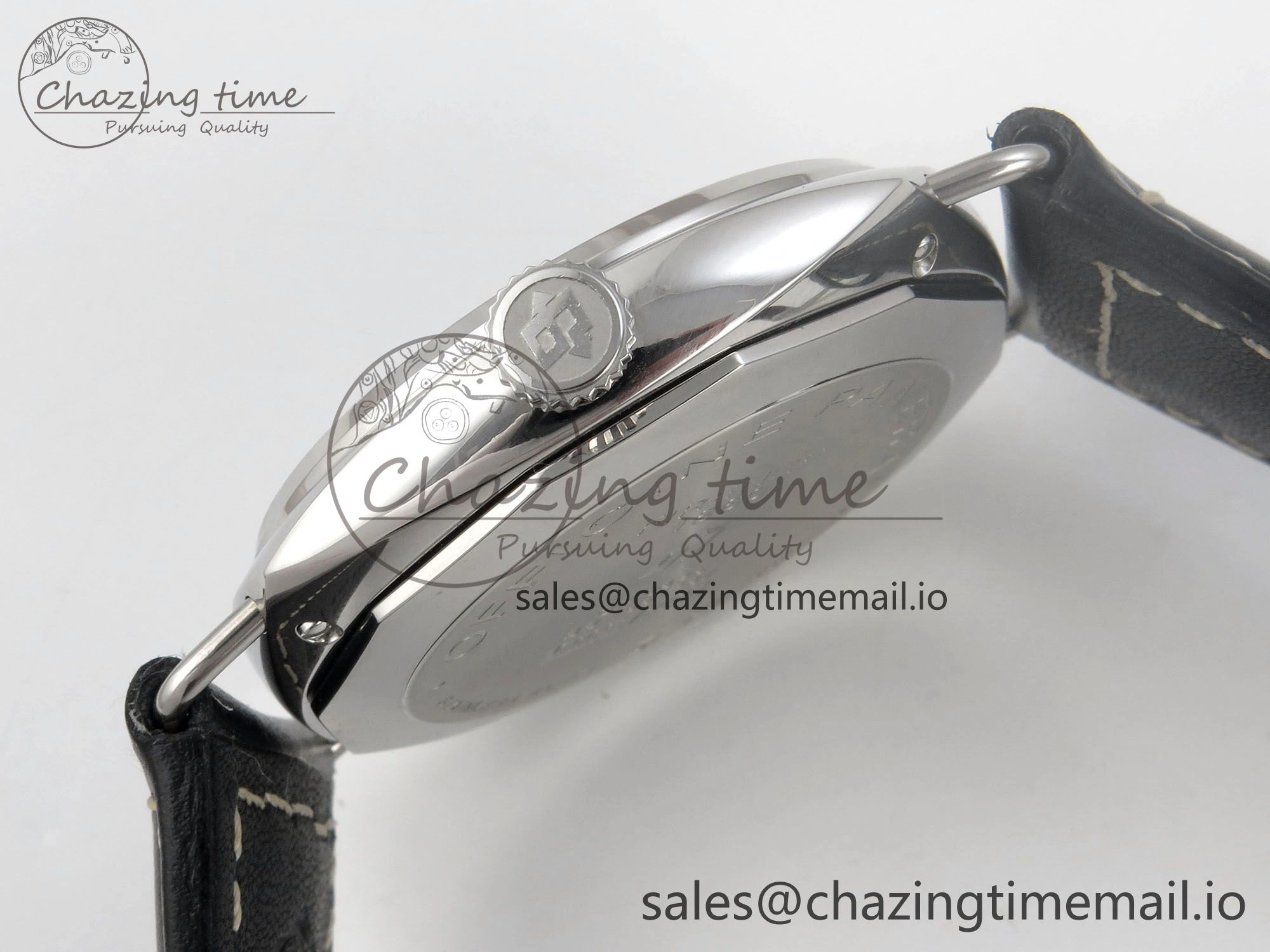 PAM754 HWF 1:1 Best Edition Black Dial On Black Leather Strap A6497