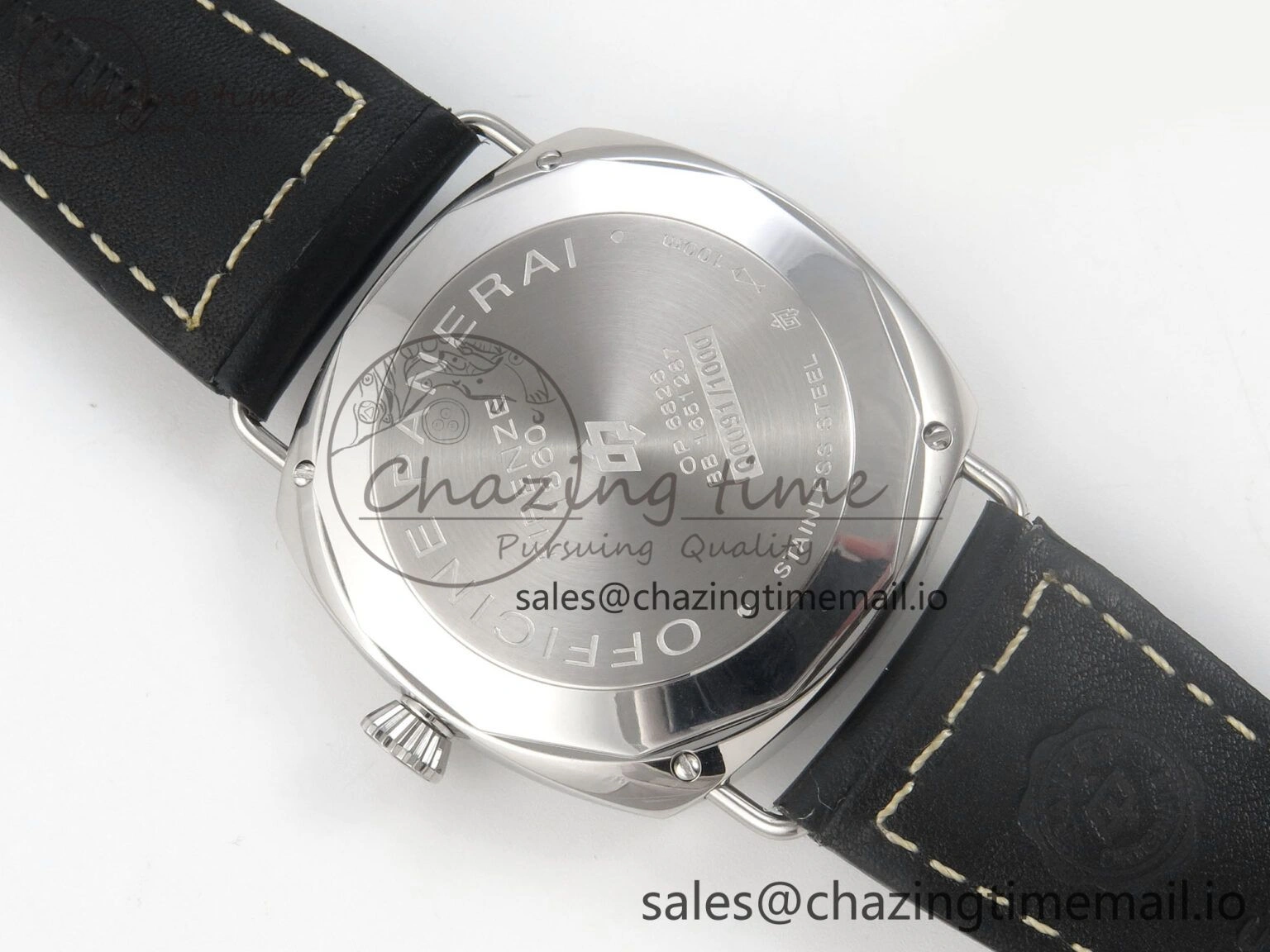 PAM754 HWF 1:1 Best Edition Black Dial On Black Leather Strap A6497