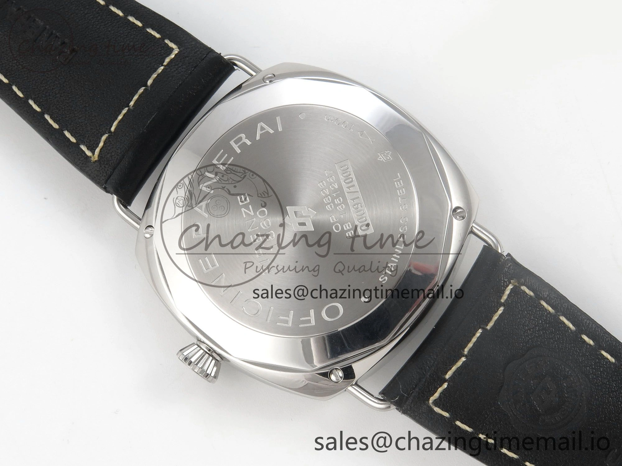 PAM754 HWF 1:1 Best Edition Black Dial On Black Leather Strap A6497