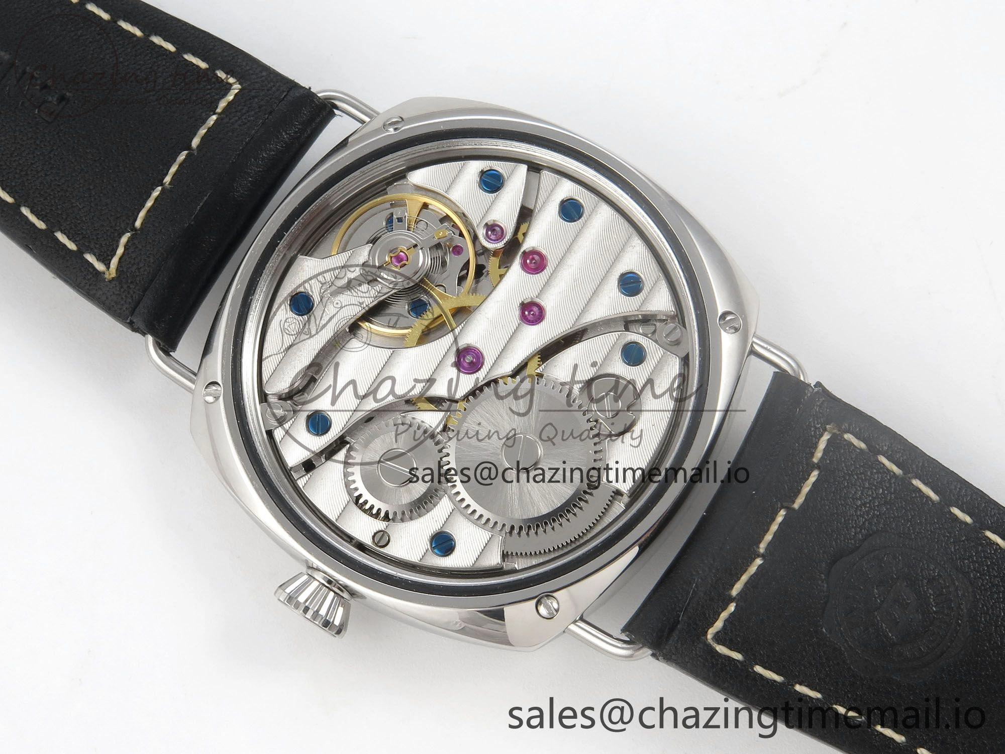 PAM754 HWF 1:1 Best Edition Black Dial On Black Leather Strap A6497
