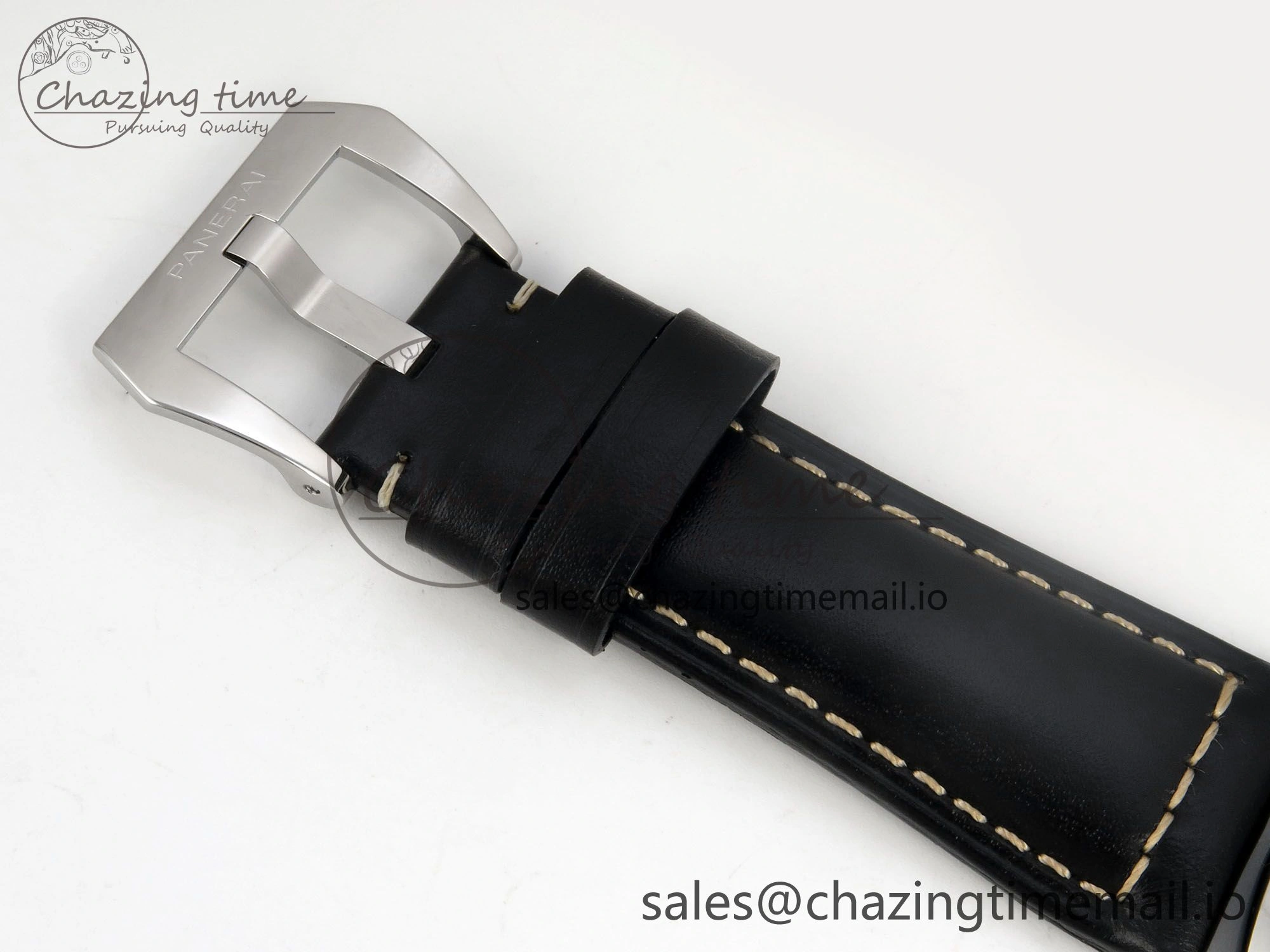 PAM754 HWF 1:1 Best Edition Black Dial On Black Leather Strap A6497