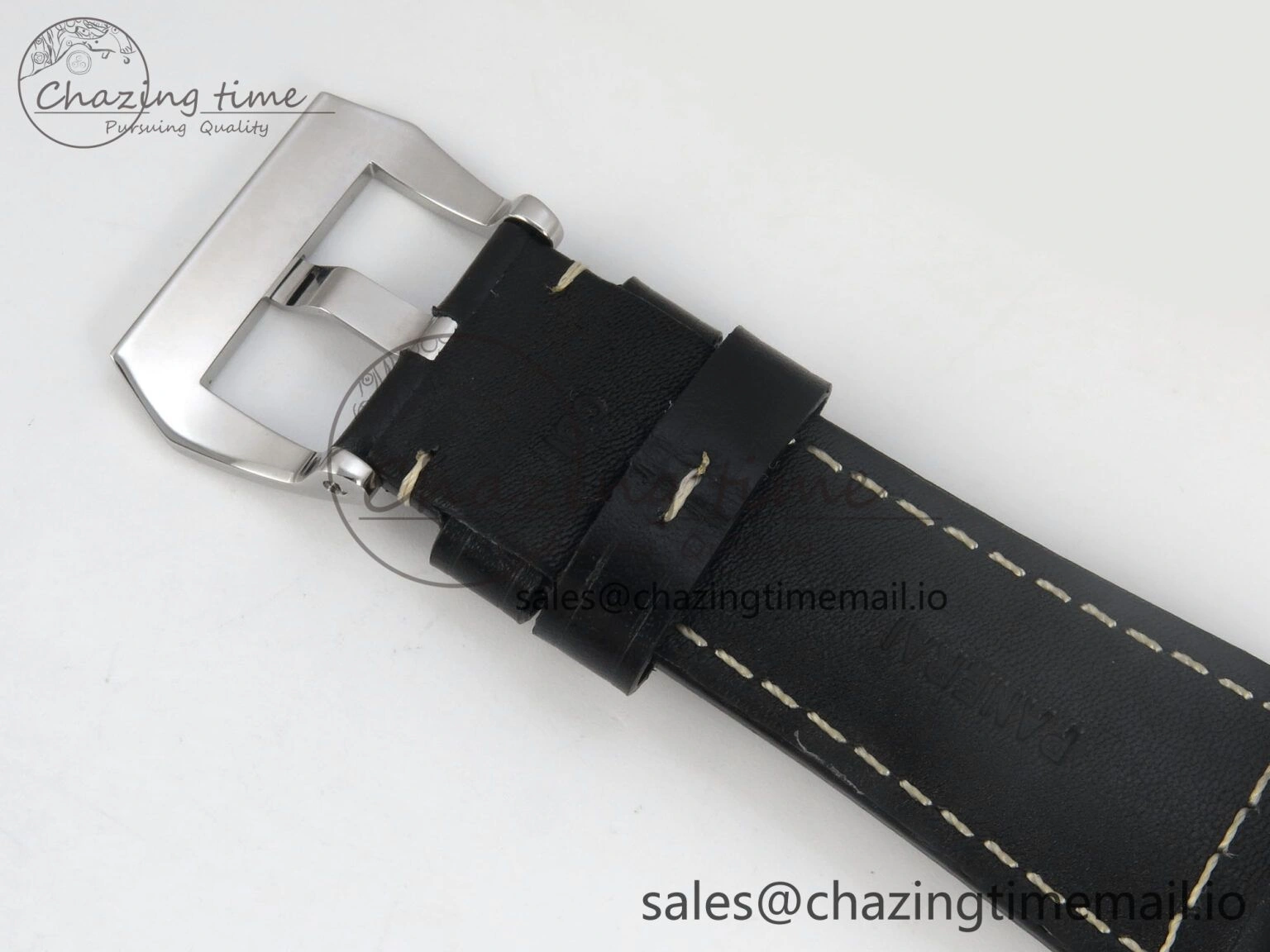 PAM754 HWF 1:1 Best Edition Black Dial On Black Leather Strap A6497