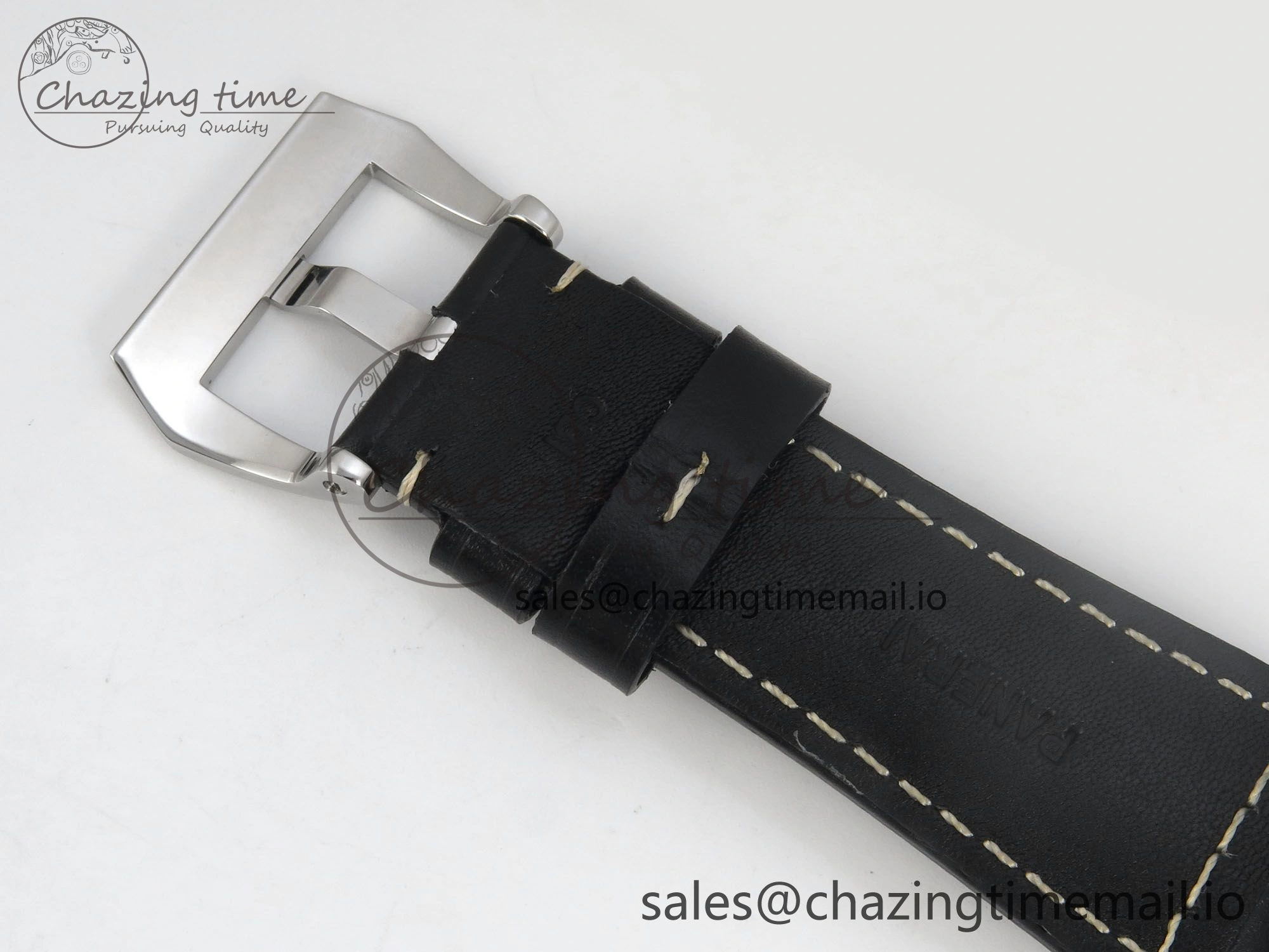 PAM754 HWF 1:1 Best Edition Black Dial On Black Leather Strap A6497