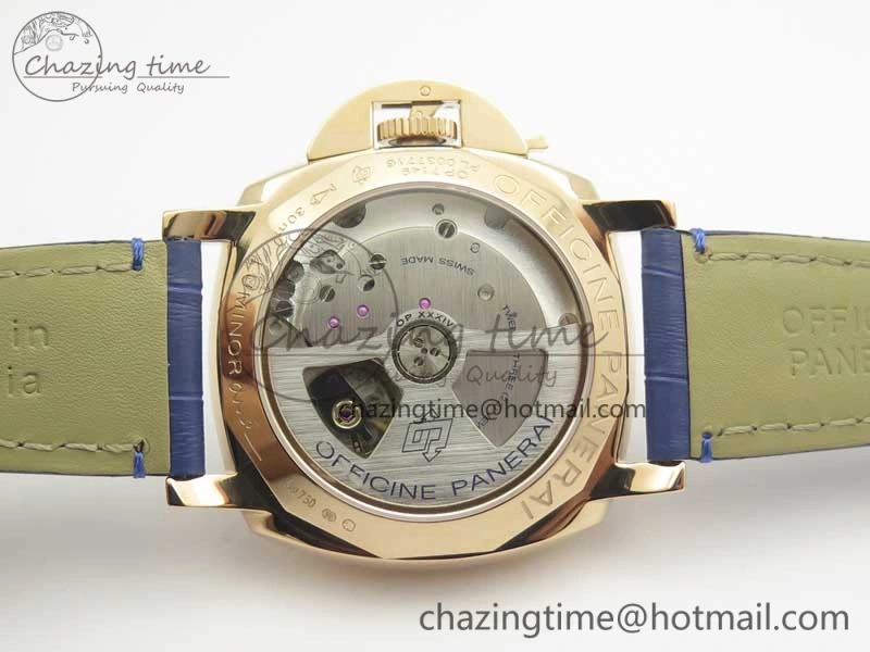 PAM756 Luminor Due VSF Best Edition White Dial on Blue Leather Strap AXXXIV