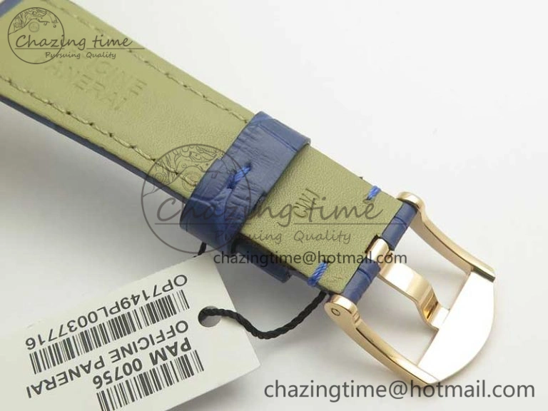 PAM756 Luminor Due VSF Best Edition White Dial on Blue Leather Strap AXXXIV