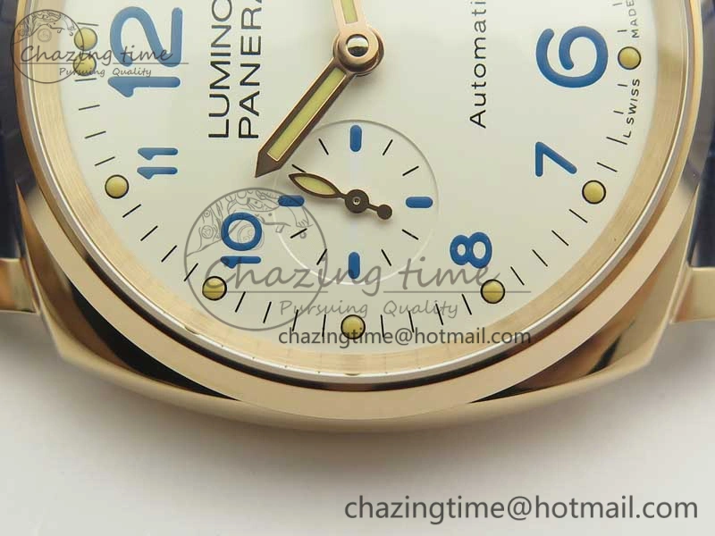 PAM756 Luminor Due VSF Best Edition White Dial on Blue Leather Strap AXXXIV