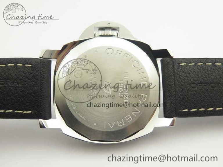 PAM773 Luminor Base Logo 3 Days Acciaio XF 1:1 Best Edition Black Dial On Black Leather Strap A6498