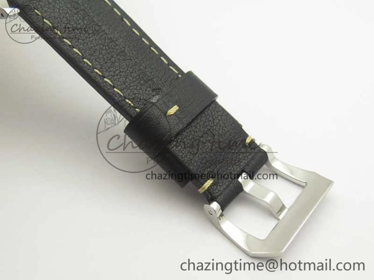 PAM773 Luminor Base Logo 3 Days Acciaio XF 1:1 Best Edition Black Dial On Black Leather Strap A6498