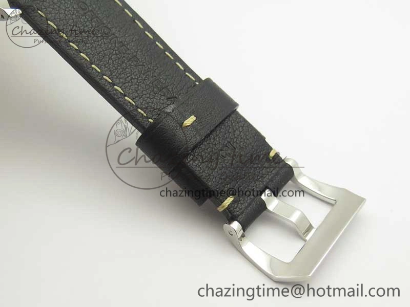 PAM773 Luminor Base Logo 3 Days Acciaio XF 1:1 Best Edition Black Dial On Black Leather Strap A6498