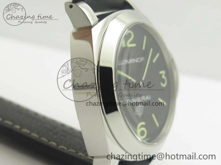PAM773 Luminor Base Logo 3 Days Acciaio XF 1:1 Best Edition Black Dial On Black Leather Strap A6498
