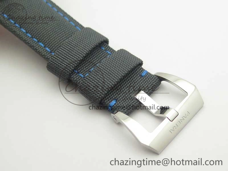PAM774 Luminor Base Blue Logo 3 Days Acciaio XF 1:1 Best Edition Black Dial On Blue Nylon Strap A6498