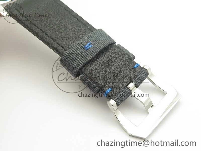 PAM774 Luminor Base Blue Logo 3 Days Acciaio XF 1:1 Best Edition Black Dial On Blue Nylon Strap A6498