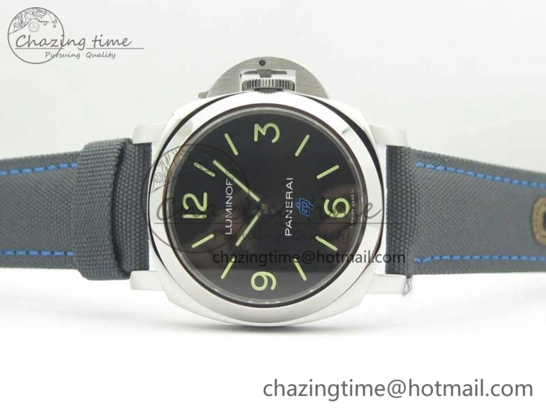 PAM774 Luminor Base Blue Logo 3 Days Acciaio XF 1:1 Best Edition Black Dial On Blue Nylon Strap A6498