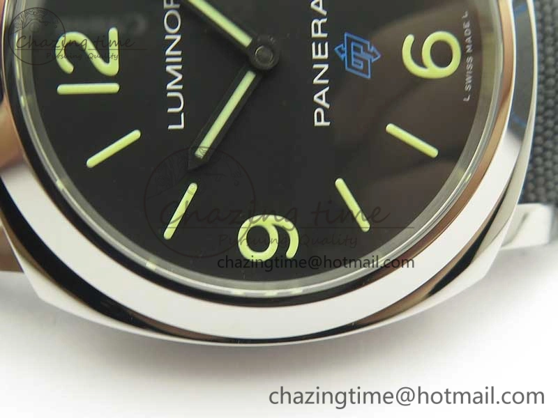 PAM774 Luminor Base Blue Logo 3 Days Acciaio XF 1:1 Best Edition Black Dial On Blue Nylon Strap A6498