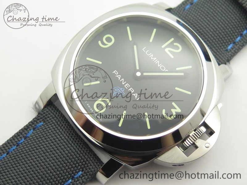 PAM774 Luminor Base Blue Logo 3 Days Acciaio XF 1:1 Best Edition Black Dial On Blue Nylon Strap A6498