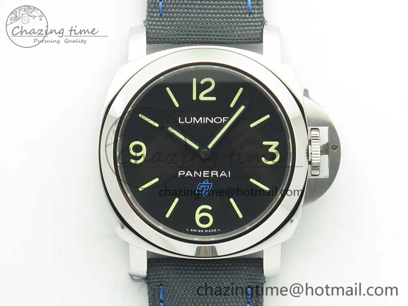 PAM774 Luminor Base Blue Logo 3 Days Acciaio XF 1:1 Best Edition Black Dial On Blue Nylon Strap A6498