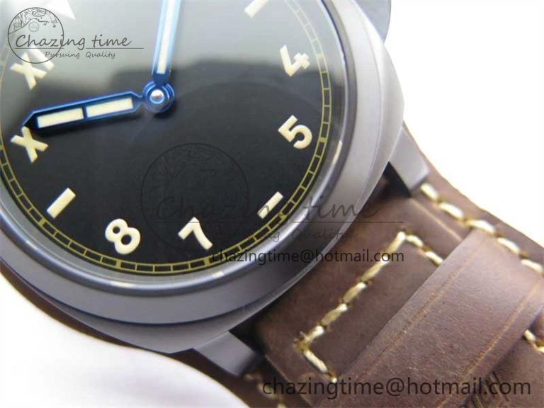PAM779 SS HWF 1:1 Best Edition on Leather Strap A6497